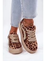 Sneakersy Damskie Na Platformie Panterka Tellnira