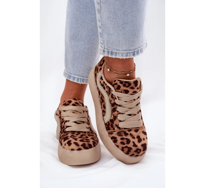 Sneakersy Damskie Na Platformie Panterka Tellnira