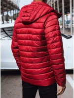 Pánská prošívaná bunda s kapucí červená Dstreet model 21969904 - FashionStreet