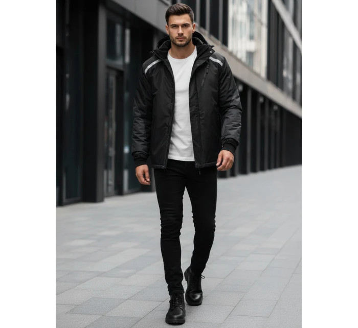 Pánská lyžařská bunda černá model 21995675 - Dstreet Pánská lyžařská bunda černá model 21995675 - Dstreet