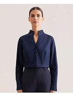 Blouse Slim LSL Popelínová halenka s dlouhým rukávem black model 22501078 - Seidensticker