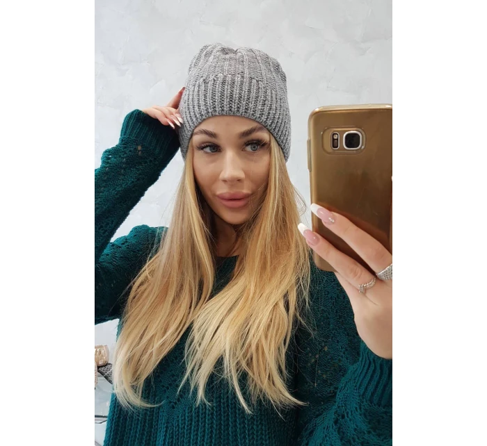 Fleecová čiapka Anna K238 tmavo šedá