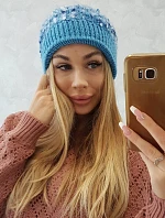 Bublinková čiapočka K219 modrá