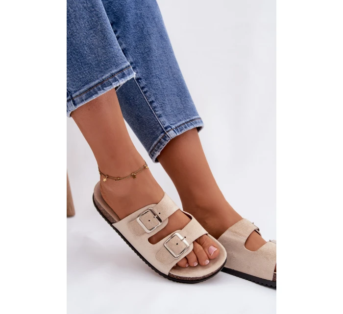 Dámské pantofle světle béžové model 21919566 - Boto