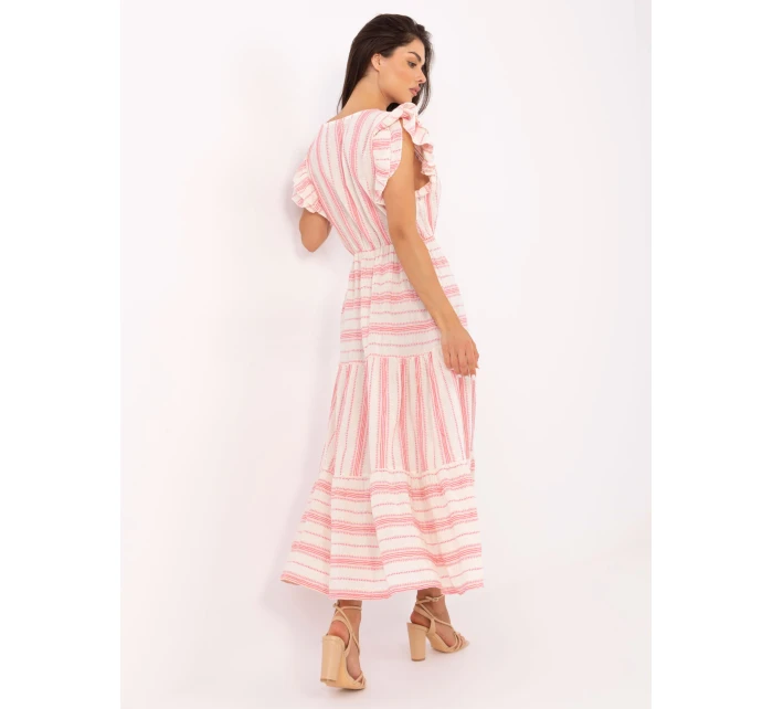 TW SK BI 28760.97 biele a ružové šaty TW SK BI 28760.97 biele a ružové šaty