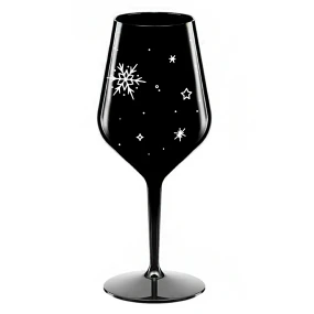 ZIMĚNKA - černá nerozbitná sklenice na víno 470 ml