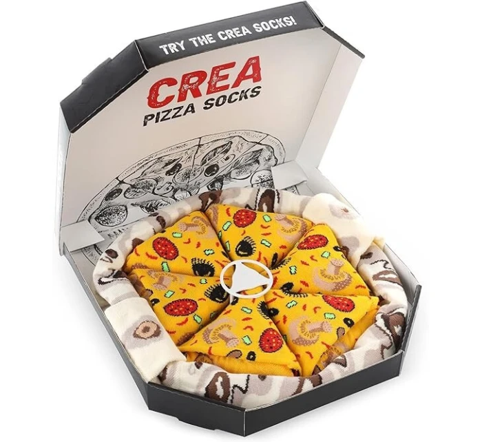 Pánske ponožky Pizza Multicolour - Crea Socks