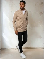 Pánská rozepínací mikina béžová Dstreet model 21967990 - FashionStreet