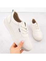 Černé dámské kožené tenisky na podpatku Sergio model 21904571 - LEONE