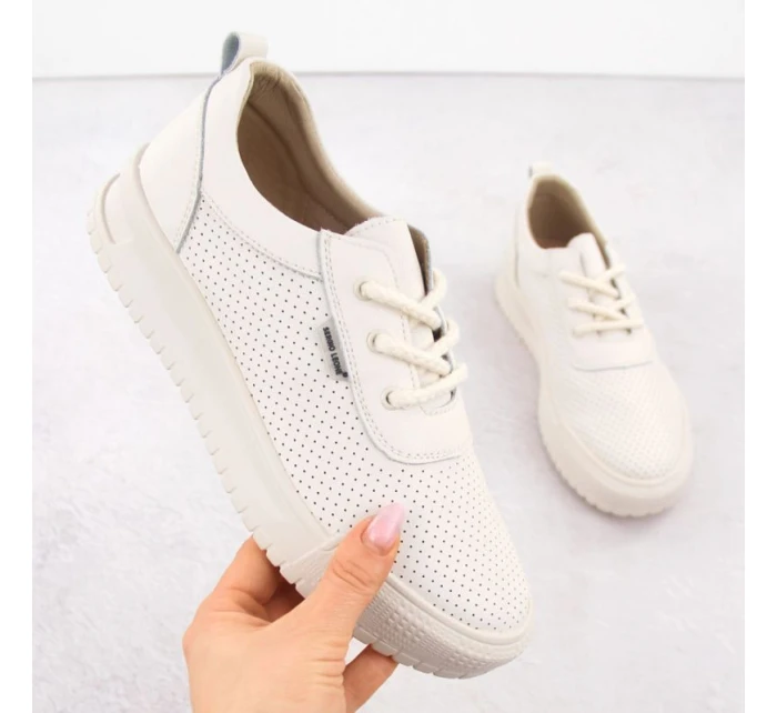 Černé dámské kožené tenisky na podpatku Sergio model 21904571 - LEONE