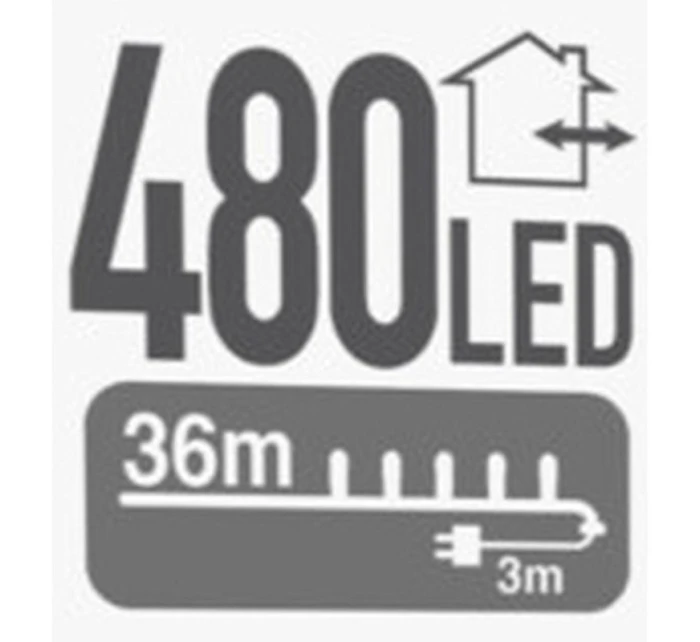 VIANOČNÝ STROMČEK SVETELNÁ REŤAZ 480 VIEDOL ČASOVAČ VIACFAREBNÝ