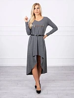 Šaty s ozdobným pásikom a nápisom graphite