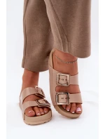 Damskie Klapki Gładkie Pachnące ZAXY NN285092 Beżowe