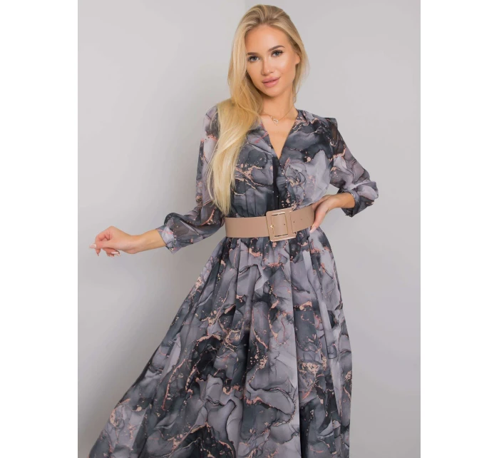 Sukienka LC SK 22K  szaro czarny model 21110847 - FPrice