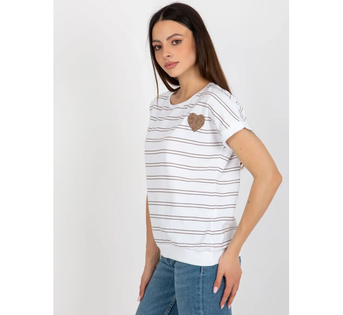 Blúzka RV BZ 8619.94 bielo-hnedá Blúzka RV BZ 8619.94 bielo-hnedá