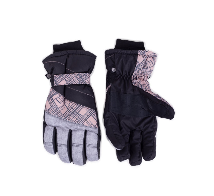 Yoclub Pánske zimné lyžiarske rukavice REN-0263F-A150 Multicolour