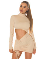 Sexy Koucla ruched Minidress with Cut-Out