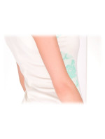 Dámske spoločenské šaty zdobené čipkou biele ecru - Biela - Numoco