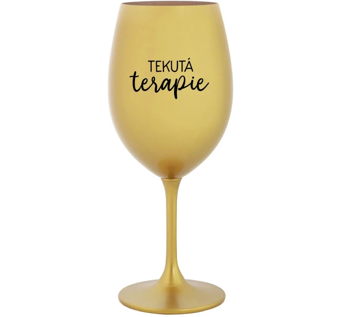 LIQUID THERAPY - zlatý pohár na víno 350 ml