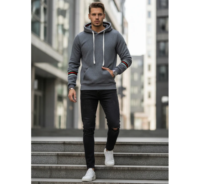 Pánska sivá mikina FashionStreet BX5946