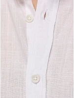Pánska košeľa s krátkym rukávom, strih slim fit, biela, FashionStreet KX1092 Pánska košeľa s krátkym rukávom, strih slim fit, biela, FashionStreet KX1092