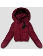 Krátká zimní bunda typu ve vínové bordó barvě model 21483456 - J.STYLE
