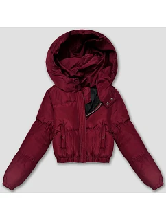 Krátká zimní bunda typu ve vínové bordó barvě model 21483456 - J.STYLE