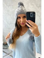 Dámská klapka na uši tmavě šedá model 20536191 - K-Fashion Dámská klapka na uši tmavě šedá model 20536191 - K-Fashion