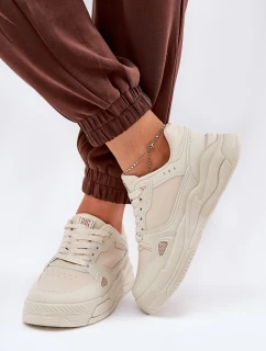 Damskie Sneakersy Big Star NN274668 Beżowe
