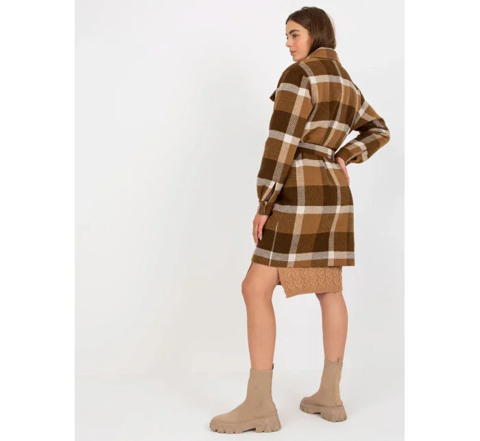 Dámsky kabát LK PL 509076 57P tmavo lila Dámsky kabát LK PL 509076 57P tmavo lila