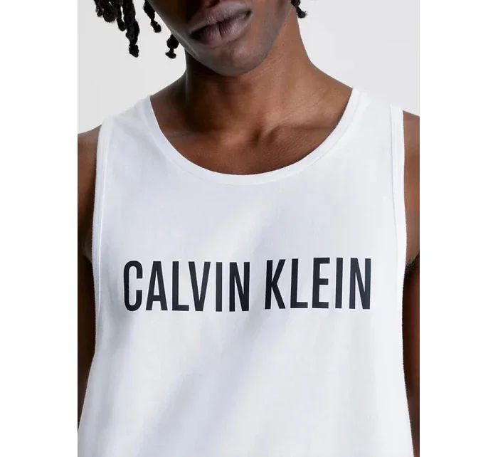 Pánske plážové tielko KM0KM00837 YCD biela - Calvin Klein