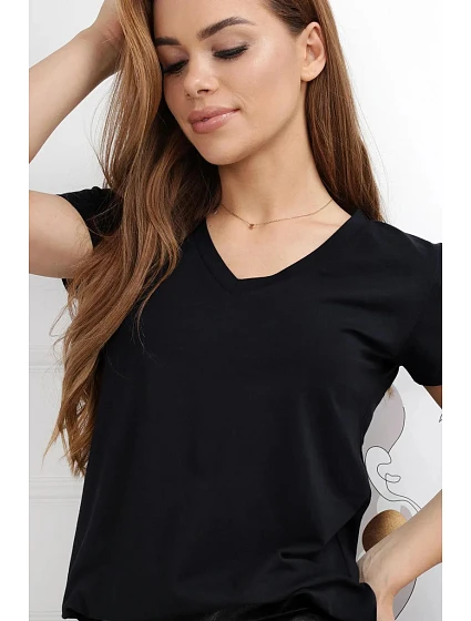 Dámské tričko model 22108318 s krátkým rukávem hnědé - OFF PINK