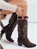 Dámske semišové kovbojské čižmy hnedé FashionStreet ZY1161 Dámske semišové kovbojské čižmy hnedé FashionStreet ZY1161