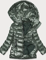 Zelená prešívaná bunda pre prechodné obdobie (BR9790-10)
