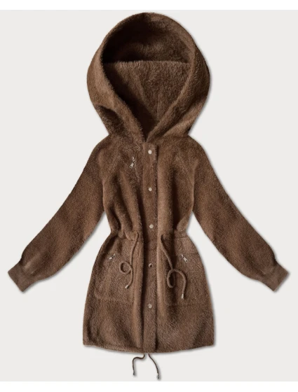 Hnědá vlněná bunda typu alpaka model 21486707 - MHM
