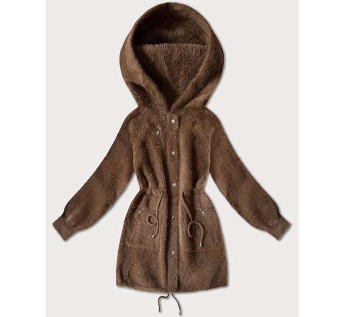 Hnědá vlněná bunda typu alpaka model 21486707 - MHM