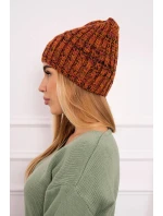 Veselá fleecová čepice model 18750227 hnědá - K-Fashion Veselá fleecová čepice model 18750227 hnědá - K-Fashion
