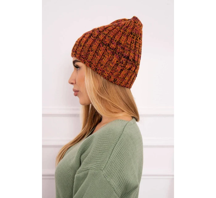 Veselá fleecová čepice model 18750227 hnědá - K-Fashion Veselá fleecová čepice model 18750227 hnědá - K-Fashion