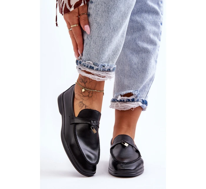 Klasyczne Mokasyny Damskie Czarne Cortez