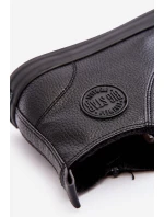 Ocieplane Męskie Trampki  Na Suwak Czarne Big Star MM174012