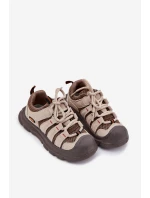 Chłopięce Buty Sportowe Trekkingowe Beżowe Falenisa