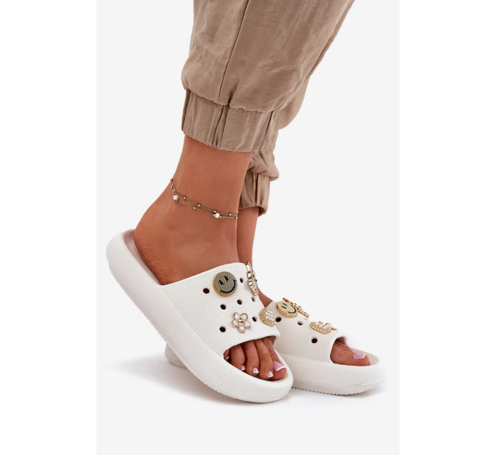 Dámské Pěnové Pantofle S  Bílé model 21697203 - VINCEZA