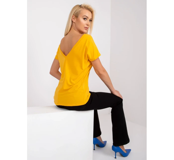 Tričko RV TS model 14816788 tmavě žlutá - FPrice Tričko RV TS model 14816788 tmavě žlutá - FPrice