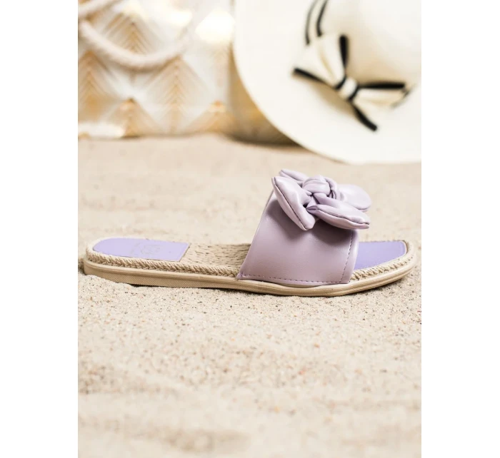 Moderní dámské fialové nazouváky bez podpatku Moderní dámské fialové nazouváky bez podpatku