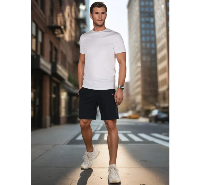 Pánské tmavě modré teplákové šortky model 21987804 - Dstreet