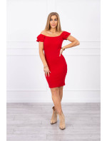 Pruhované model 18748325 šaty v červené barvě - K-Fashion