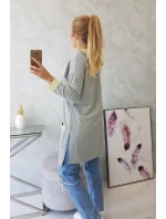 Dvojfarebná bunda s kapucňou žltá+sivá Dvojfarebná bunda s kapucňou žltá+sivá