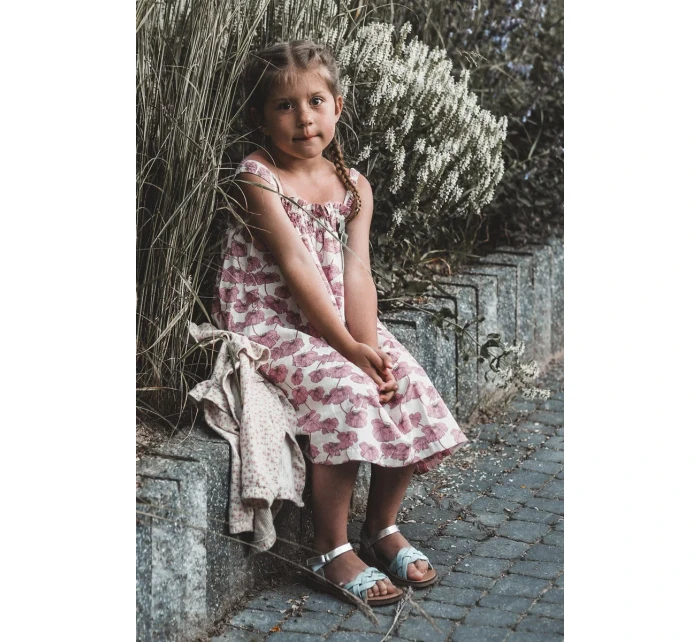 Detské sandále so zapínaním na suchý zips a pletenými remienkami Blue Dianttha Detské sandále so zapínaním na suchý zips a pletenými remienkami Blue Dianttha