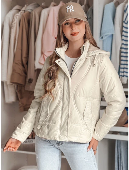 Dámská přechodná prošívaná bunda bílá Dstreet model 21986664 - FashionStreet