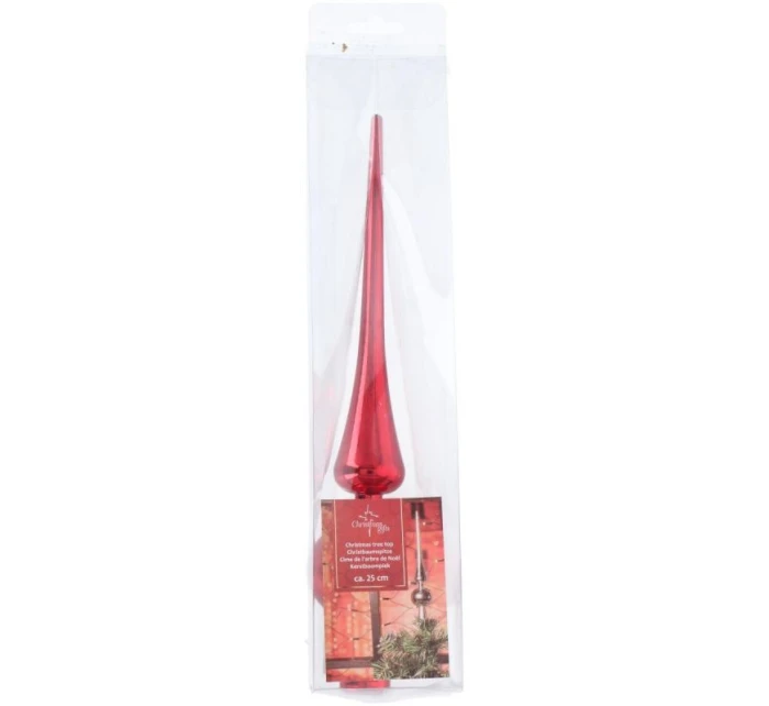 VRCHOL VIANOČNÉHO STROMČEKA 25 CM VYSOKÝ ČERVENÝ
